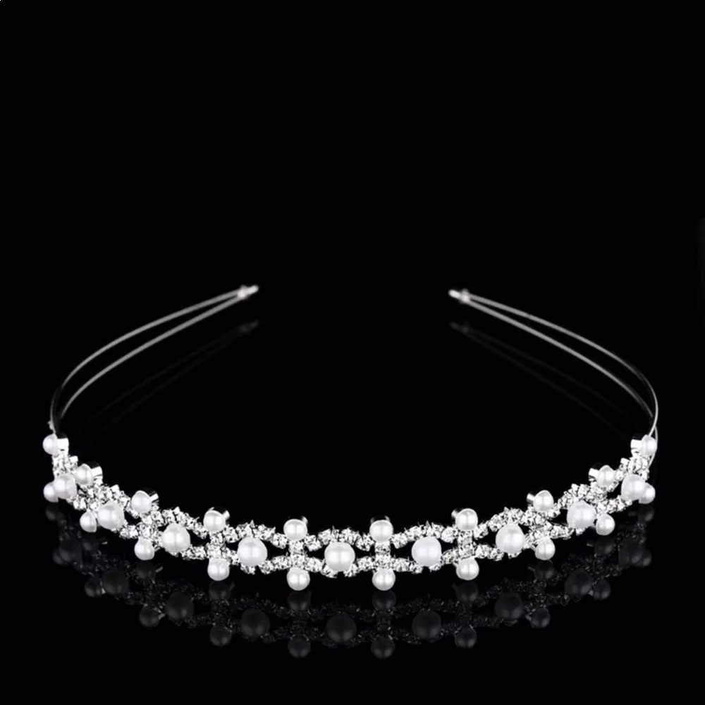 Crystal and Pearl Headband Tiara